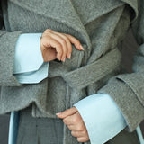 Alpaca Short Coat Gray