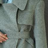 Alpaca Short Coat Gray