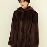 TALIA Hoodie Mink Fur Coat