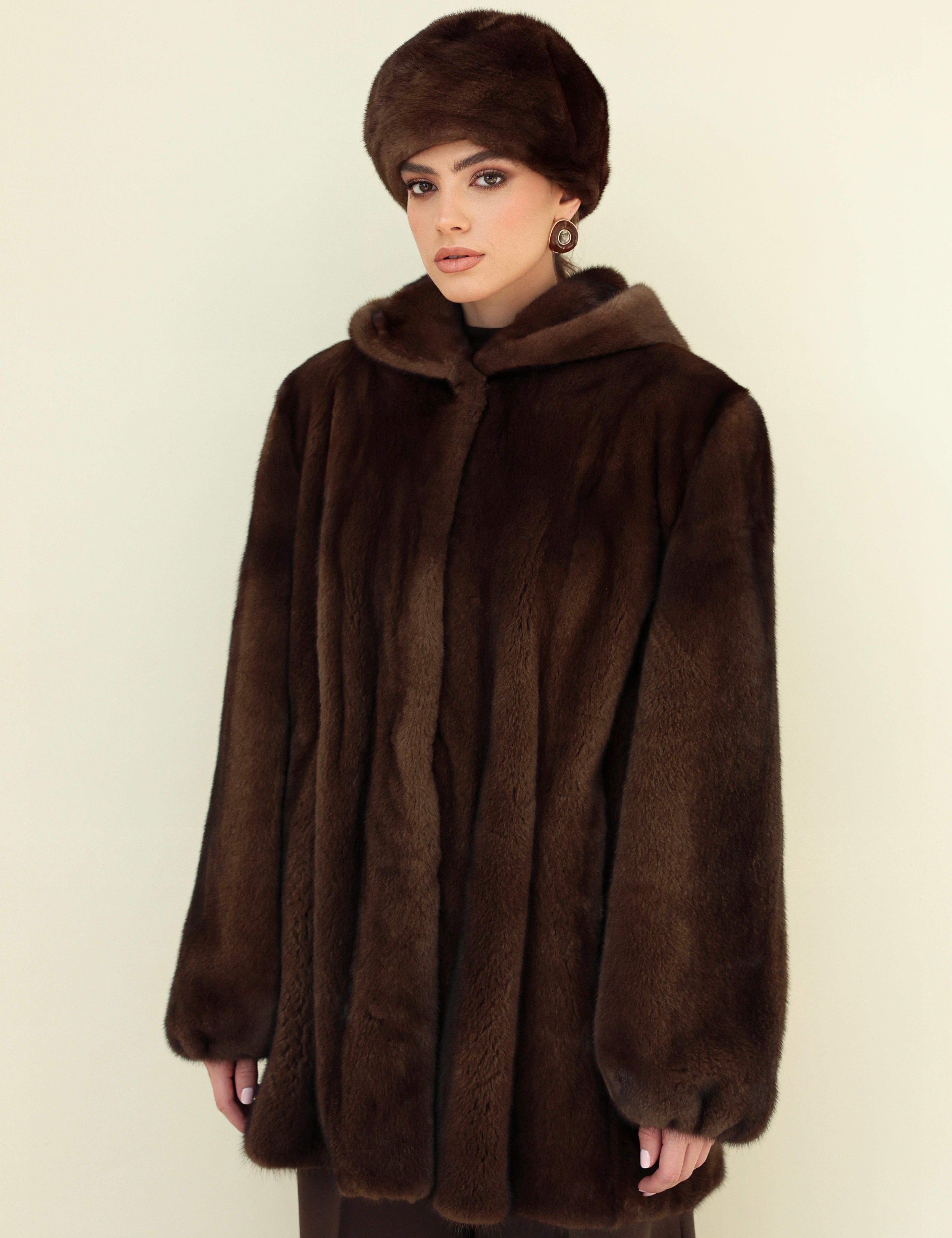 TALIA Hoodie Mink Fur Coat