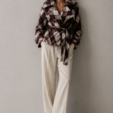 JOYÉ Checked Wool Coat