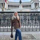 Royal Alpaca Short Blazer-Coat Brown