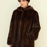 TALIA Hoodie Mink Fur Coat