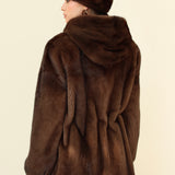 TALIA Hoodie Mink Fur Coat
