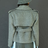 Alpaca Short Coat Gray