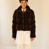 BERTA mink coat Brown