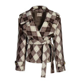JOYÉ Checked Wool Coat