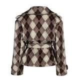 JOYÉ Checked Wool Coat
