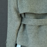 Alpaca Short Coat Gray