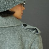 Alpaca Short Coat Gray