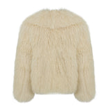 JOY Lamb Fur Jacket with collar