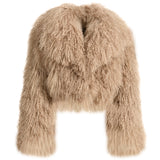 JOY Lamb Fur Jacket with collar