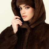 TALIA Hoodie Mink Fur Coat