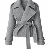 Alpaca Short Coat Gray