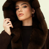 TALIA Hoodie Mink Fur Coat