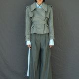 Alpaca Short Coat Gray