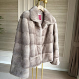 BERTA silver blue mink coat