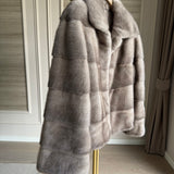 BERTA silver blue mink coat
