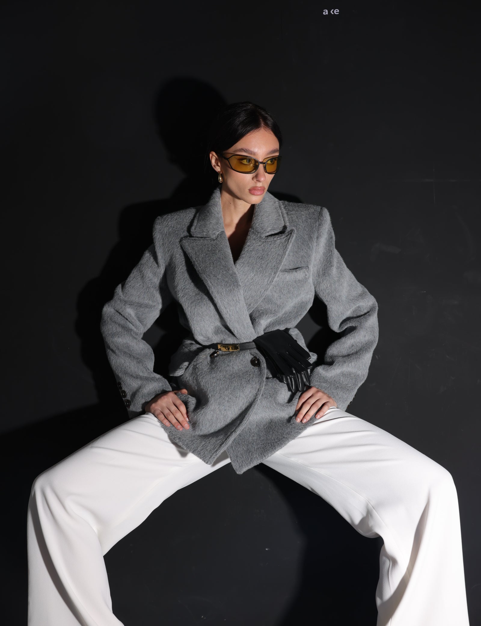 Royal Alpaca Short Blazer-Coat Gray