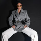 Royal Alpaca Short Blazer-Coat Brown