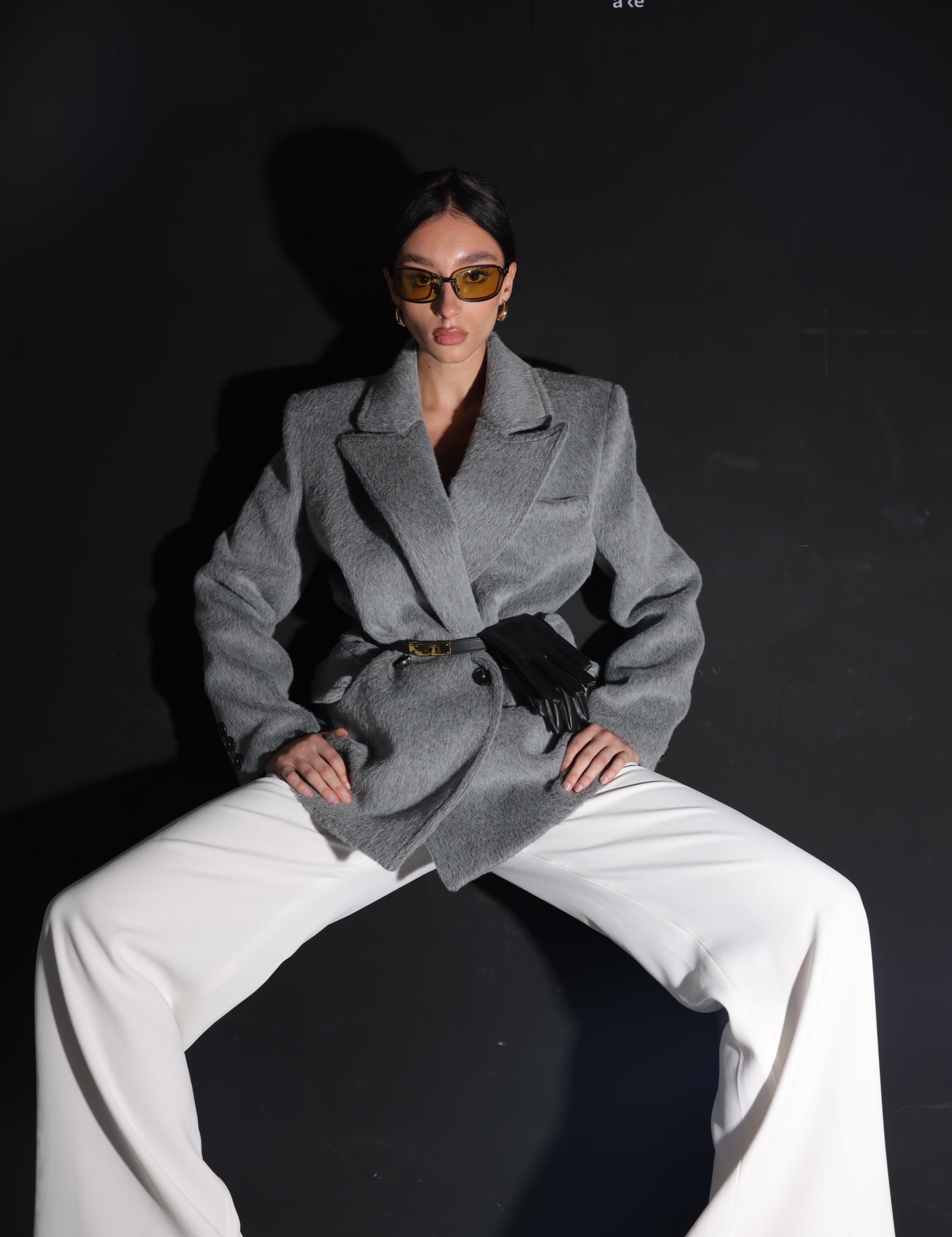 Royal Alpaca Short Blazer-Coat Brown