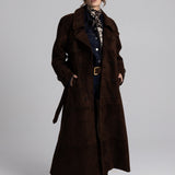 Dark Brown Suede Trench