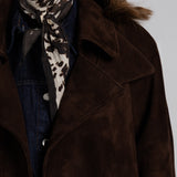 Dark Brown Suede Trench