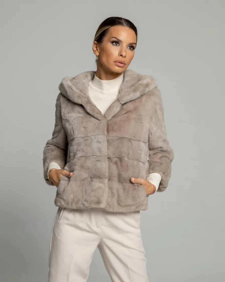 CLAY mink jacket