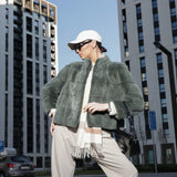 DIANA mink coat Olive Green