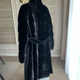 Classic Black Long Mink Fur Coat