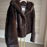 LEONA Mink Fur Hoodie Coat