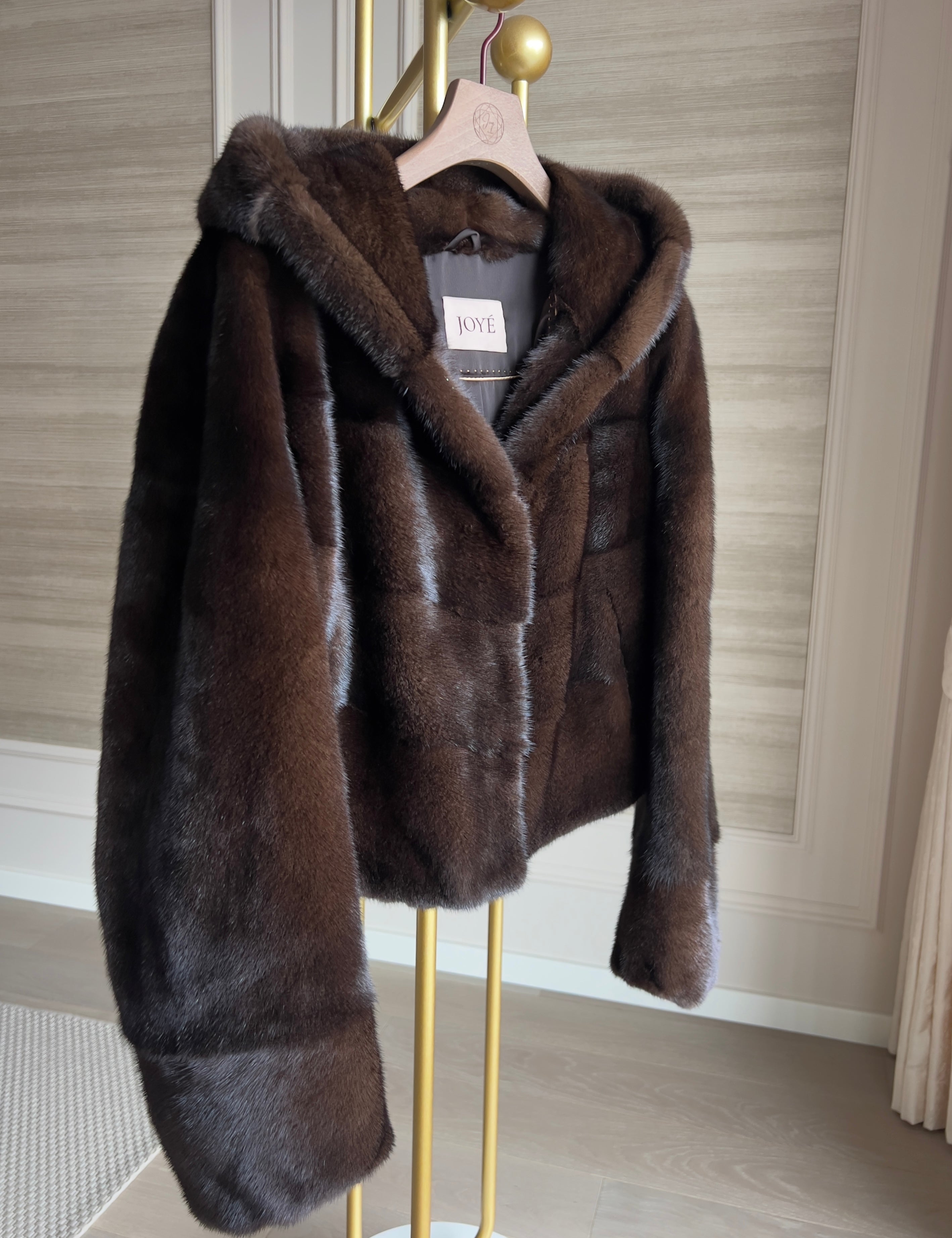 LEONA Mink Fur Hoodie Coat