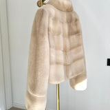 LEONA Mink Fur Coat Palomino