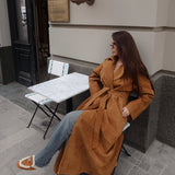 Camel Suede Trench