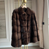 BERTA Long Mink Fur Coat