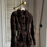 BERTA Long Mink Fur Coat