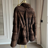 BERTA Long Mink Fur Coat