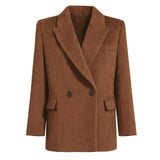 Royal Alpaca Short Blazer-Coat Brown