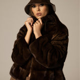 BERTA mink coat Brown