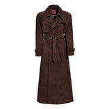 Dark Brown Suede Trench
